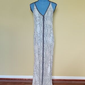 NWT Love Stitch Snakeskin Sleeveless V-Neck Maxi Dress